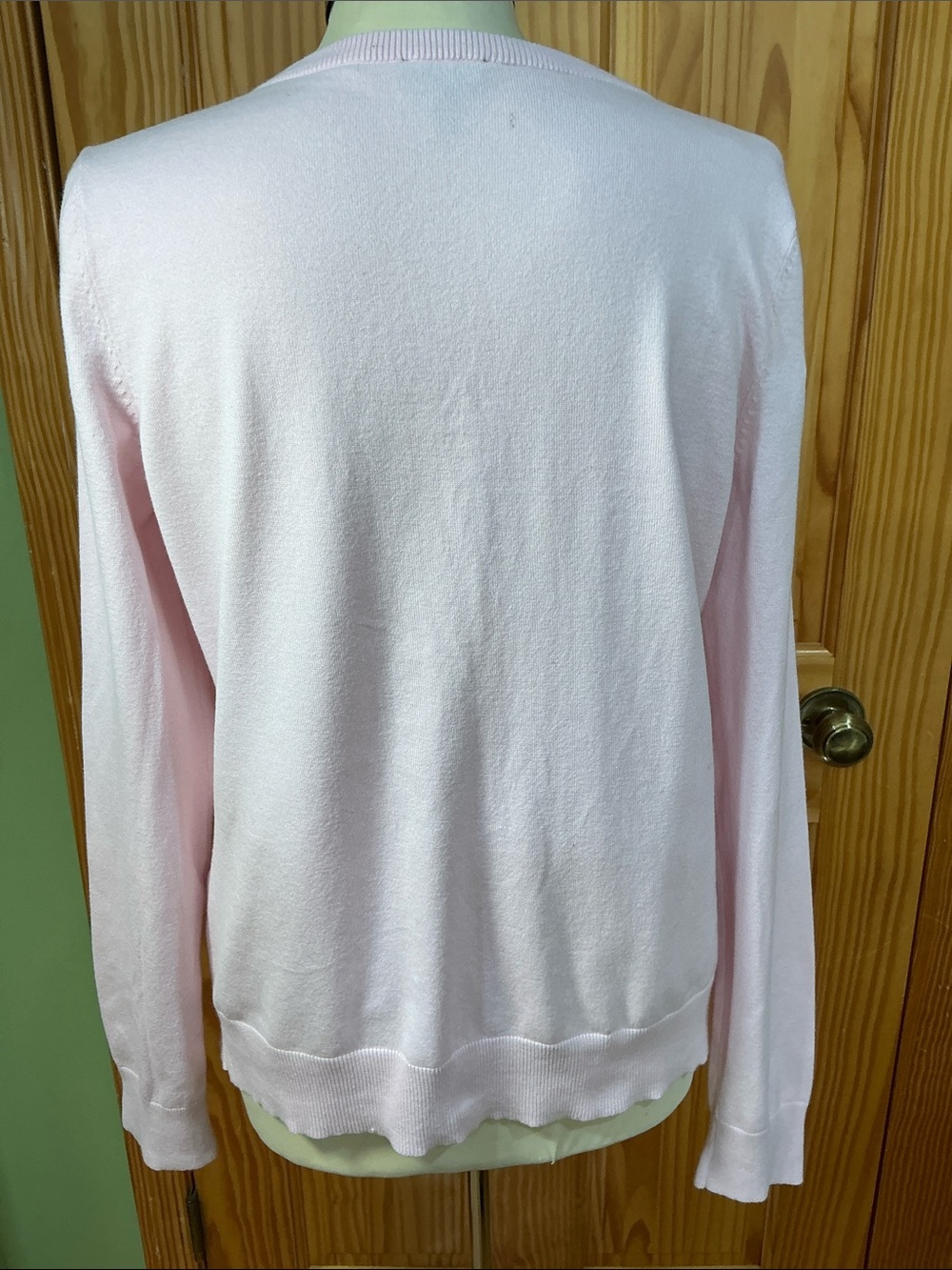 Talbots Light Pink Button-Front Cardigan - Picture 3 of 5